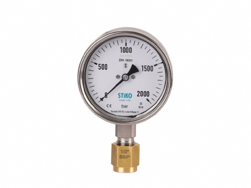 Stiko 2000 Bar Yüksek Basınç Analog Basınç Ölçer
