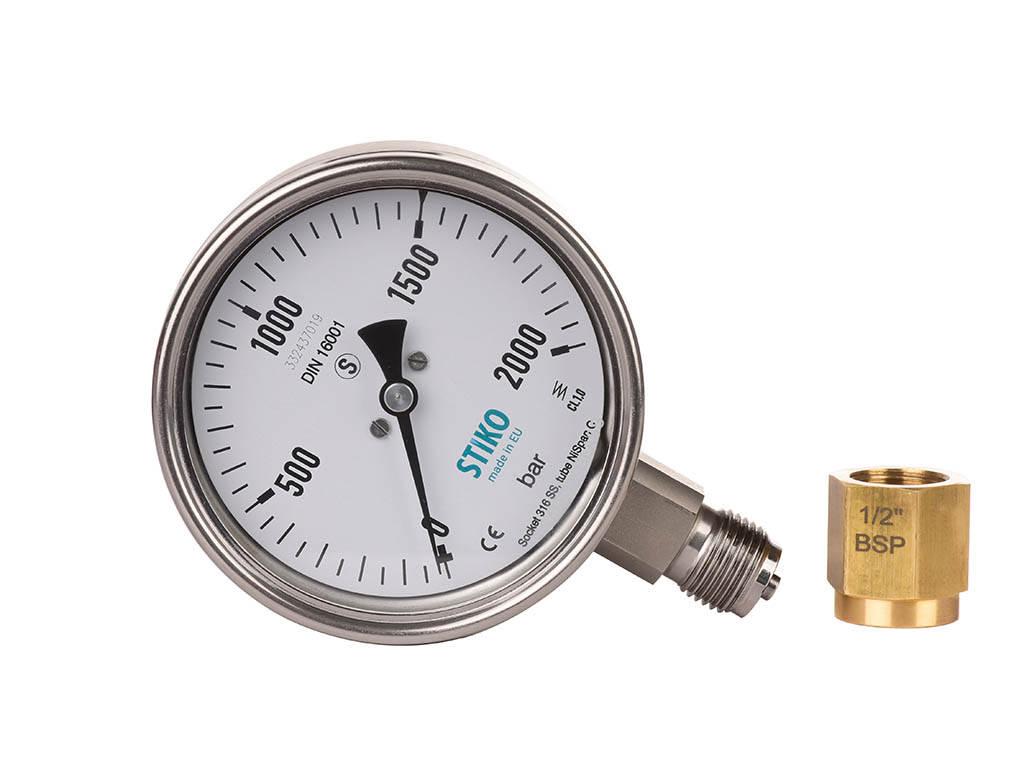 Stiko 2000 Bar High Pressure Analog Gauge