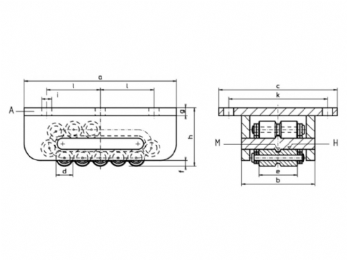 Boerkey AMH12.5t Series Heavy Load Roller Skates