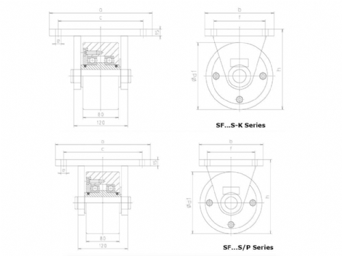 Boerkey Fixed Castors Heavy Duty Wheel