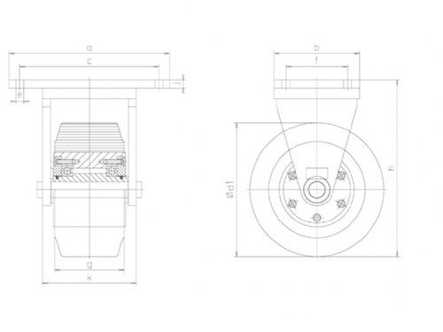 Boerkey Fixed Castors Heavy Duty Wheel