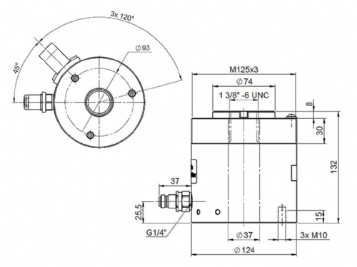 Rehobot/NIKE CH-CHF Hollow Piston Hydraulic Steel Cylinder 