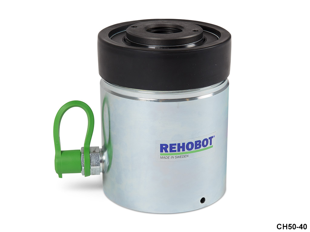  Rehobot CH-CHF50-40 Tek Etkili Yay Dönüşlü Delikli Kriko Hidrolik Kriko