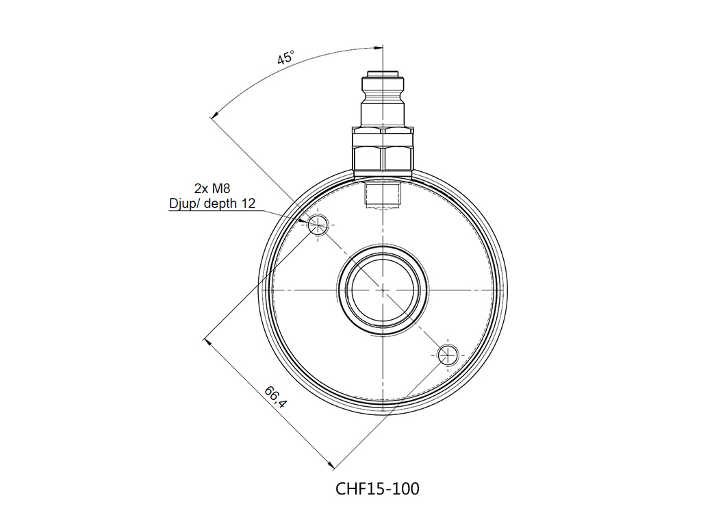 Rehobot/NIKE CH-CHF Spring Return Hollow Piston Hydraulic Steel Cylinder