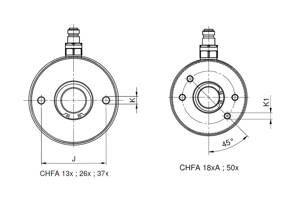 Rehobot/NIKE CHFA Spring Return Hollow Piston Hydraulic Jack Aluminium 