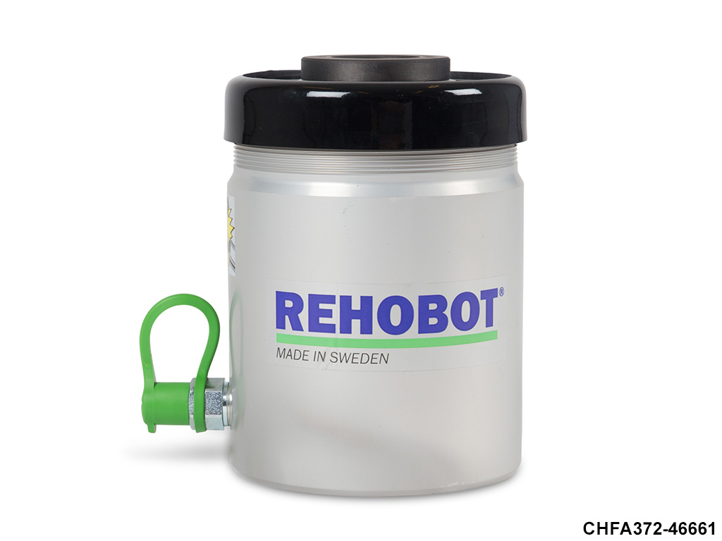 Rehobot CHFA Single Acting Spring Return Hollow Piston Hydraulic Jack Aluminium 