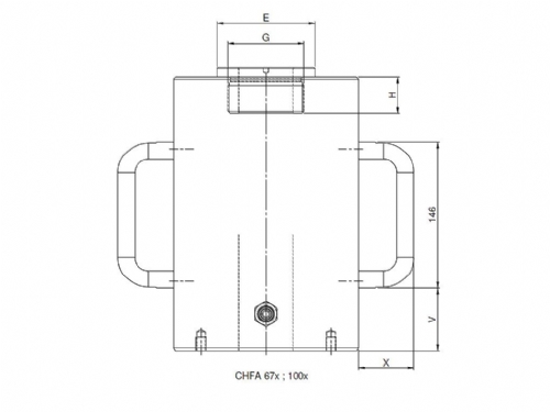 Rehobot/NIKE CHFA Single Acting Spring Return Hollow Piston Hydraulic Cylinder Aluminium 