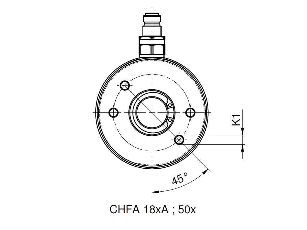 Rehobot CHFA Single Acting Hollow Piston Hydraulic Jack Aluminium 