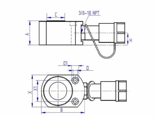 FZ 700 Bar 30 Ton Ultra Low Height Hydraulic Cylinder