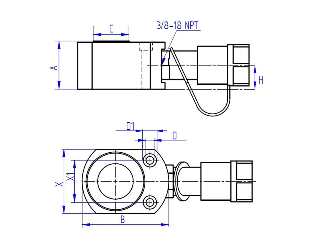 FZ 700 Bar 30 Ton Ultra Low Height Hydraulic Cylinder