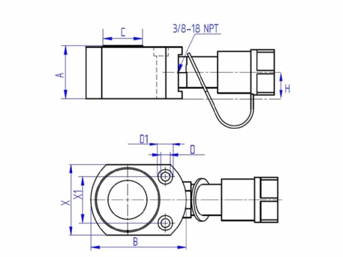 FZ 50 Ton 700 Bar Ultra Low Height Hydraulic Jack