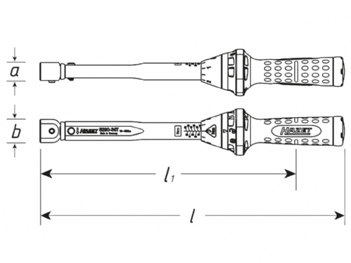 Hazet 5280-3CT Insert Torque Wrench Drawing