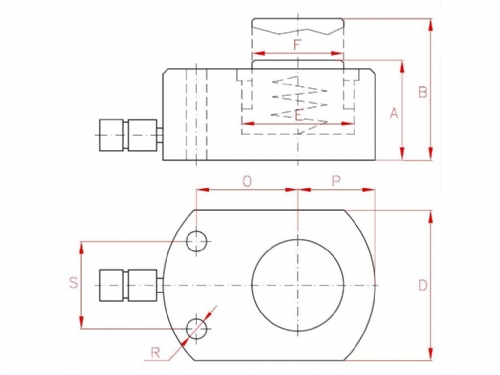 Larzep SX Single Acting Load Return Low Profile Hydraulic Cylinder