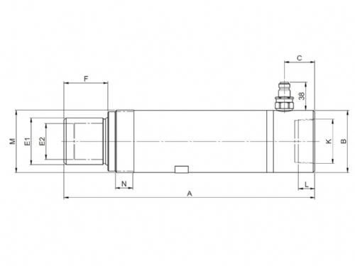 Rehobot/NIKE Balckline CF BL Spring Return Hydraulic Cylinder