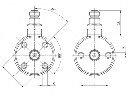 Rehobot/NIKE CFC Series Single Acting Spring Return Hydraulic Jack