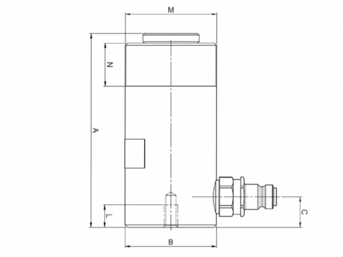 Rehobot/NIKE CFC Series Single Acting Spring Return Hydraulic Push Cylinder