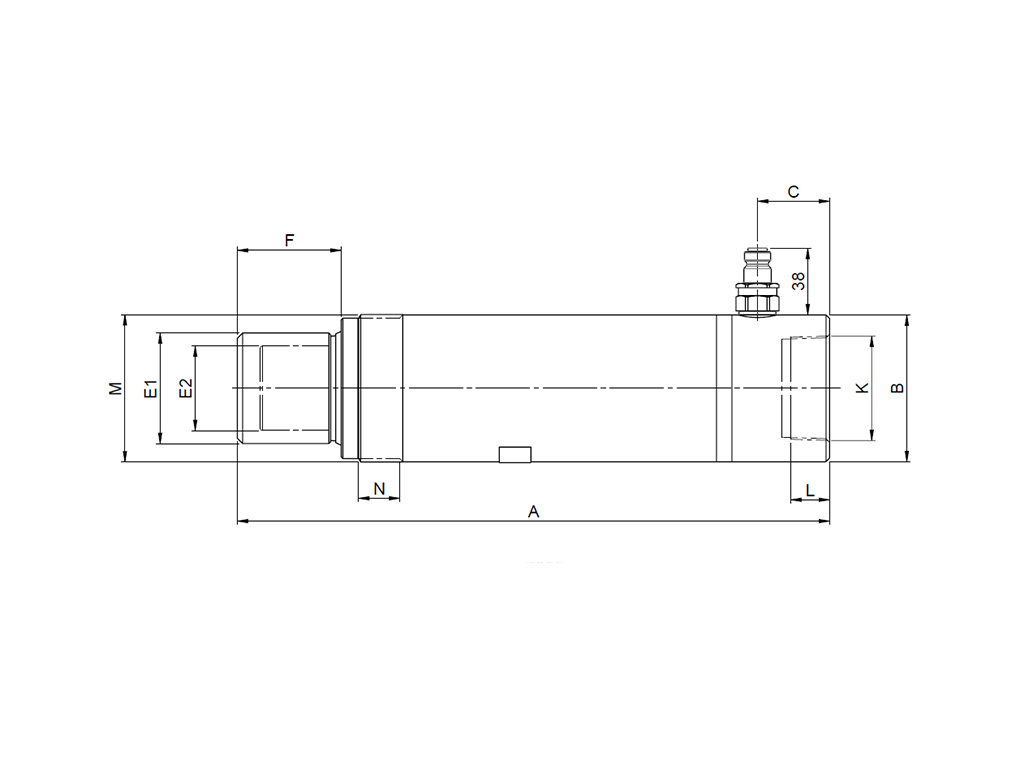 Rehobot CF-CFU Single Acting Spring Return Hydraulic Jack 