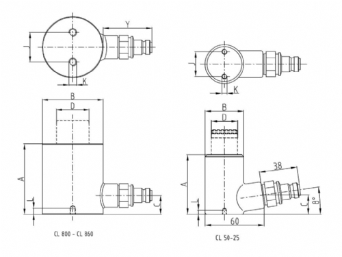 Rehobot/NIKE CL Single Acting Load Return Hydraulic Push Cylinder