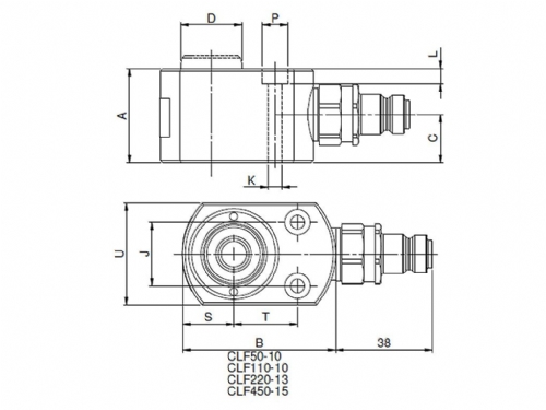  Rehobot/NIKE CLF Single Acting Spring Return Hydraulic Cylinder