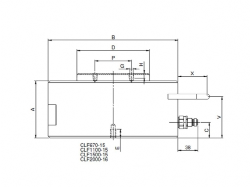 Rehobot/NIKE CLF Single Acting Spring Return Hydraulic Push Cylinder