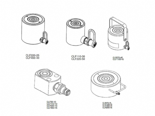 Rehobot/NIKE CLF Single Acting Spring Return Hydraulic Push Cylinder