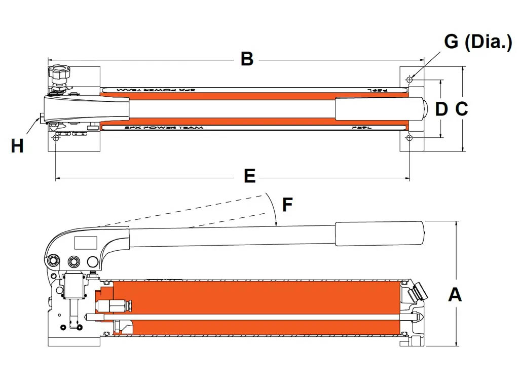 SPX Flow P59L-1500G Hydraolic Hand Pump Technical Detail