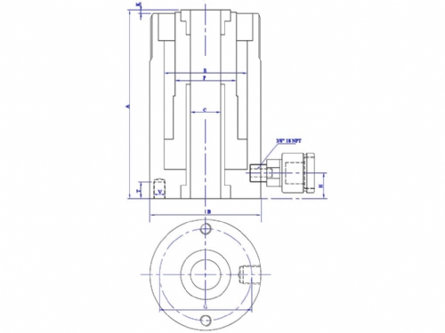 Surkon HKZ010025 Hollow Piston Cylinder