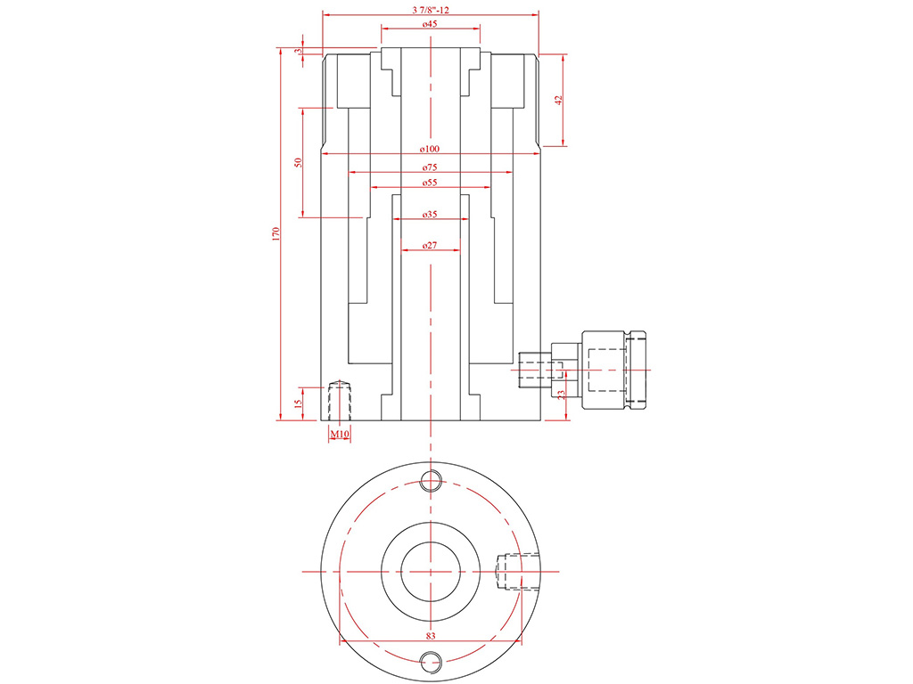 Surkon HKZ020050 Delikli Piston Kriko
