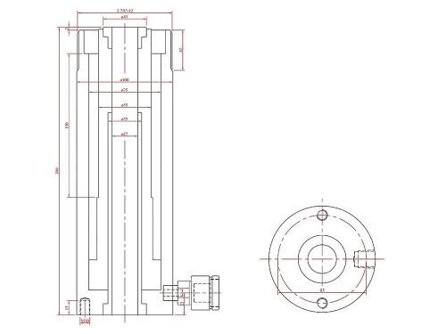 Surkon HKZ020150 Hollow Piston Cylinder