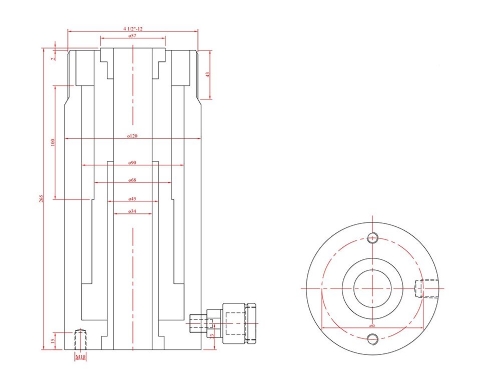 Surkon HKZ030100 Hollow Piston Cylinder