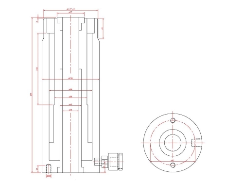 Surkon HKZ030150 Hollow Piston Cylinder