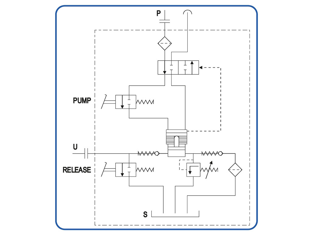 UPF Air Hydraulic Pump - Hydraulic Diagram